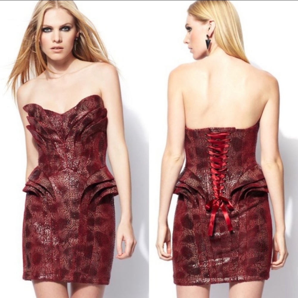 Gracia strapless structured cocktail dress